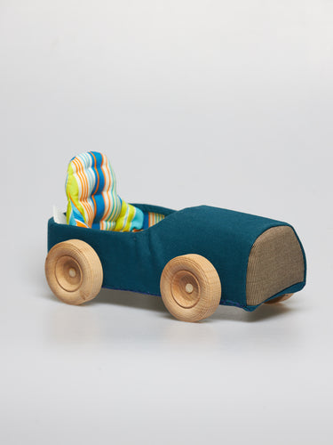 Race Car V-6 Blue Coaster